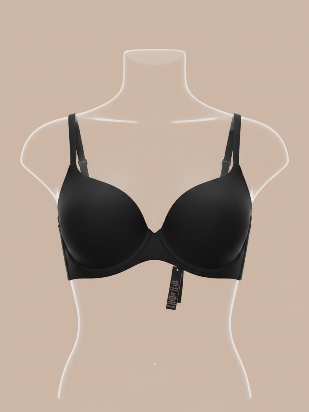 Victoria's Secret Body by Victoria Lightly Lined Smooth Demi Bra - Black - 34D